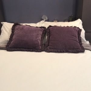 Two Purple Throw Pillows